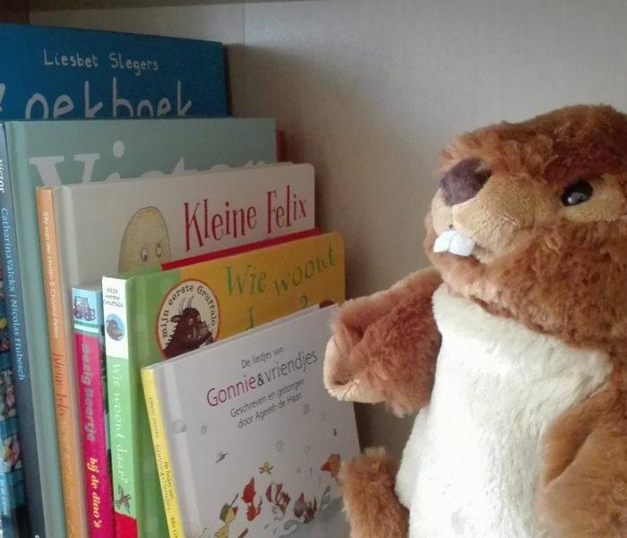 Knuffel en boeken