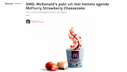 Voorbeeld van gesponsorde content